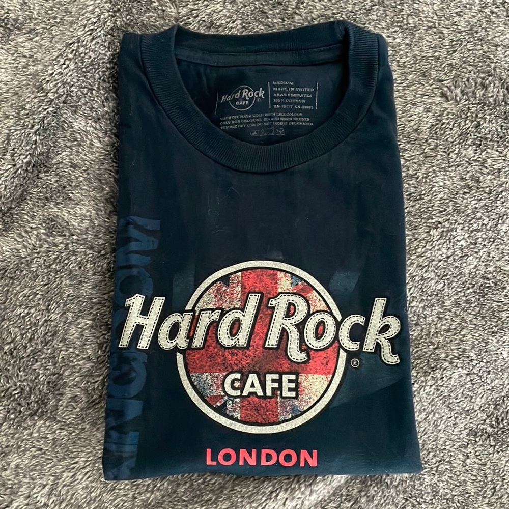 Hard Rock Cafe United Kingdom 🇬🇧 London Blue Tshirt Size M